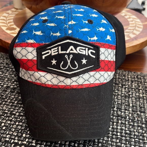 Pelagic Stars and Stripes Fishing Hat - Picture 1 of 4